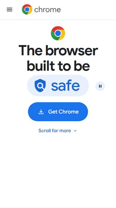 Google Chrome homepage on a phone